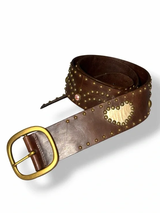 Streets Ahead Anthropologie Hearts and studs leather bohemian belt - Picture 8 of 10